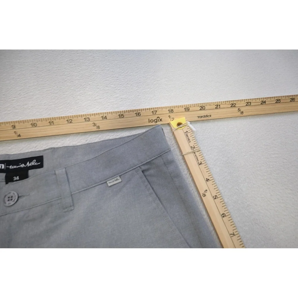 TravisMathew‎ Golf Shorts Mens 34 Grey Stretch Performance Flat Front Athletic